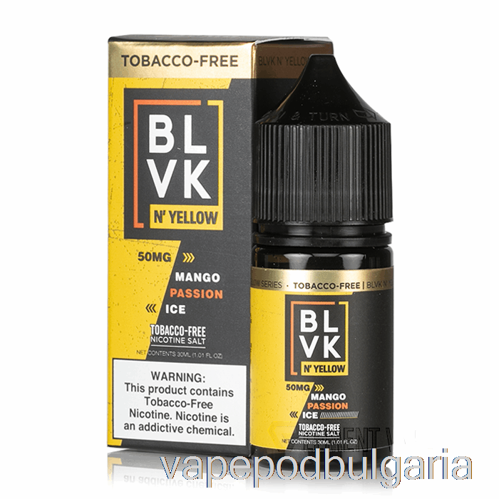 Vape Bulgaria Mango Passion Ice - Blvk N' Yellow Salts - 30ml 35mg